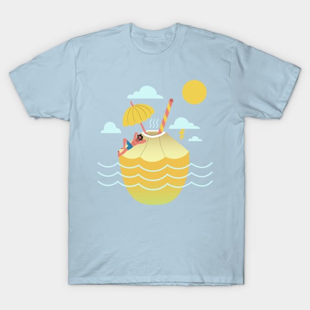 SUMMER ON THE COCONUT ISLAND T-Shirt by nankeedal